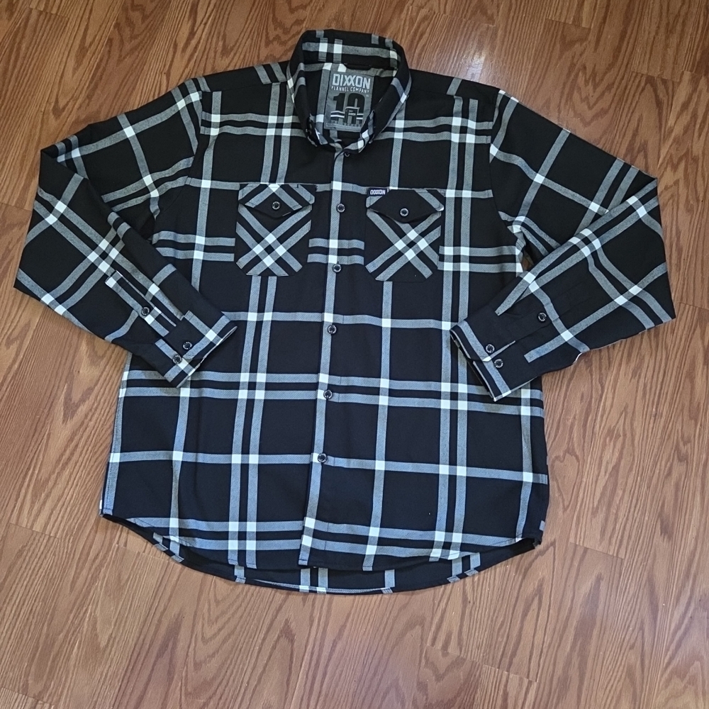 DIXXON Black and White Plaid Men's Shirt